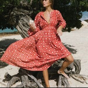 Anthropologie Kinga Csilla Keyhole Printed Maxi Dress